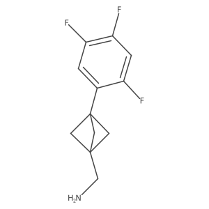 [3-(2,4,5-Trifluorophenyl)-1-bicyclo[1.1.1]pentanyl]methanamine结构式