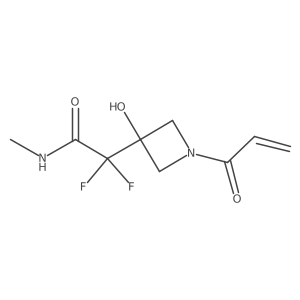 2,2-Difluoro-2-(3-hydroxy-1-prop-2-enoylazetidin-3-yl)-N-methylacetamide Structure