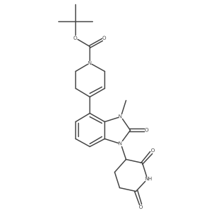 tert-butyl 4-[1-(2,6-dioxopiperidin-3-yl)-3-methyl-2-oxobenzimidazol-4-yl]-3,6-dihydro-2H-pyridine-1-carboxylate结构式