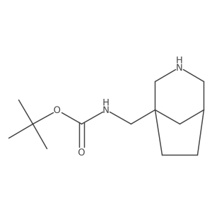 Tert-butyl N-(3-azabicyclo[3.2.1]octan-1-ylmethyl)carbamate结构式