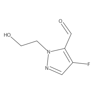 4-Fluoro-1-(2-hydroxyethyl)-1H-pyrazole-5-carbaldehyde结构式