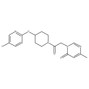 3-(2-{4-[(5-Fluoropyrimidin-2-yl)oxy]piperidin-1-yl}-2-oxoethyl)-6-methyl-3,4-dihydropyrimidin-4-one结构式