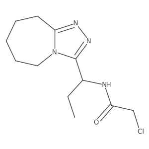 2-Chloro-N-[1-(6,7,8,9-tetrahydro-5H-[1,2,4]triazolo[4,3-a]azepin-3-yl)propyl]acetamide结构式