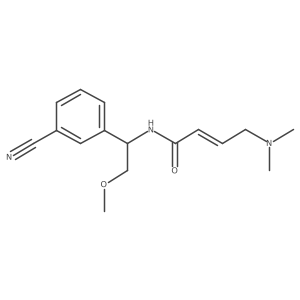 (E)-N-[1-(3-Cyanophenyl)-2-methoxyethyl]-4-(dimethylamino)but-2-enamide Structure