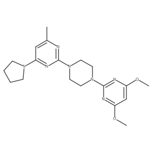 2-[4-(4,6-Dimethoxypyrimidin-2-yl)piperazin-1-yl]-4-methyl-6-(pyrrolidin-1-yl)pyrimidine结构式
