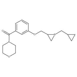4-(3-{[1-(Cyclopropylmethyl)aziridin-2-yl]methoxy}benzoyl)morpholine Structure