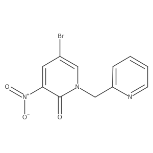 5-Bromo-3-nitro-1-[(pyridin-2-yl)methyl]-1,2-dihydropyridin-2-one结构式
