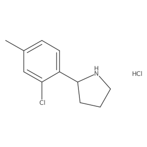 2-(2-Chloro-4-methylphenyl)pyrrolidine hydrochloride结构式