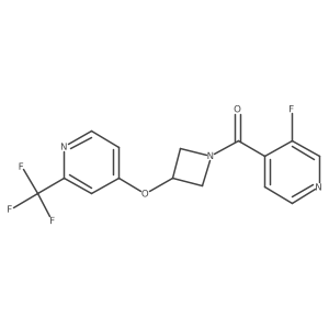3-Fluoro-4-(3-{[2-(trifluoromethyl)pyridin-4-yl]oxy}azetidine-1-carbonyl)pyridine结构式