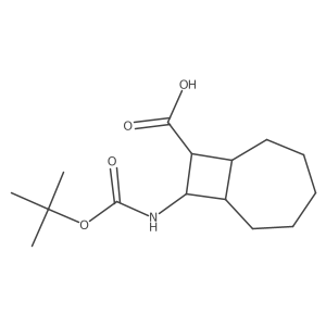 rac-(1R,7S,8S,9R)-9-{[(tert-butoxy)carbonyl]amino}bicyclo[5.2.0]nonane-8-carboxylic acid Structure