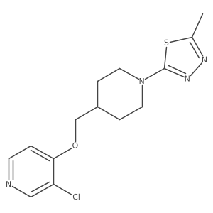 3-Chloro-4-{[1-(5-methyl-1,3,4-thiadiazol-2-yl)piperidin-4-yl]methoxy}pyridine结构式