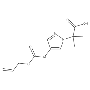 2-methyl-2-(4-{[(prop-2-en-1-yloxy)carbonyl]amino}-1H-pyrazol-1-yl)propanoic acid结构式