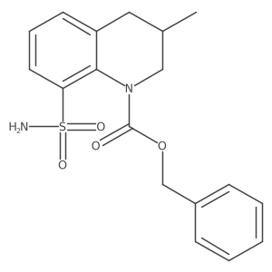 Benzyl 3-methyl-8-sulfamoyl-1,2,3,4-tetrahydroquinoline-1-carboxylate结构式