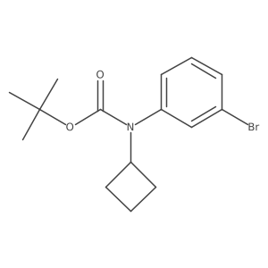 tert-butyl N-(3-bromophenyl)-N-cyclobutylcarbamate结构式