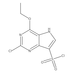 2-chloro-4-ethoxy-5H-pyrrolo[3,2-d]pyrimidine-7-sulfonyl chloride Structure