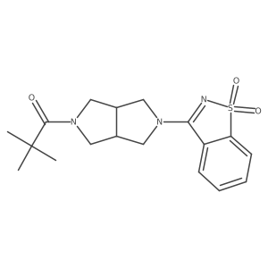 1-[2-(1,1-Dioxo-1,2-benzothiazol-3-yl)-1,3,3a,4,6,6a-hexahydropyrrolo[3,4-c]pyrrol-5-yl]-2,2-dimethylpropan-1-one结构式