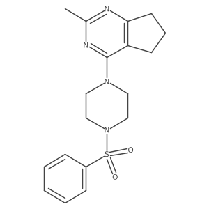 1-(benzenesulfonyl)-4-{2-methyl-5H,6H,7H-cyclopenta[d]pyrimidin-4-yl}piperazine Structure
