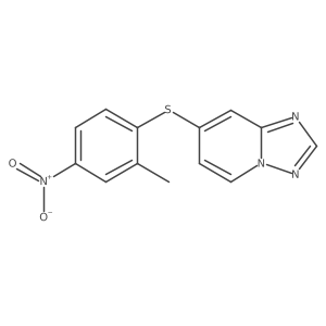 7-[(2-Methyl-4-nitrophenyl)thio][1,2,4]triazolo[1,5-a]pyridine Structure