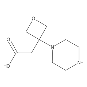 2-[3-(Piperazin-1-yl)oxetan-3-yl]acetic acid Structure