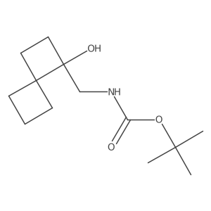 tert-butyl N-({1-hydroxyspiro[3.3]heptan-1-yl}methyl)carbamate结构式