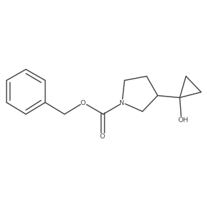 Benzyl 3-(1-hydroxycyclopropyl)pyrrolidine-1-carboxylate结构式