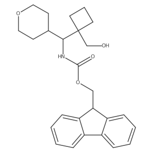 (9H-fluoren-9-yl)methyl N-{[1-(hydroxymethyl)cyclobutyl](oxan-4-yl)methyl}carbamate Structure