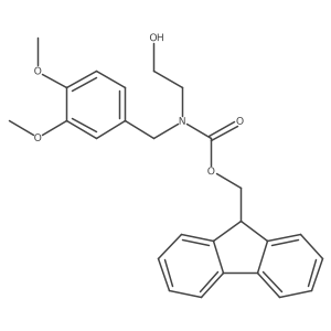 (9H-fluoren-9-yl)methyl N-[(3,4-dimethoxyphenyl)methyl]-N-(2-hydroxyethyl)carbamate结构式