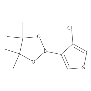 2-(4-Chlorothiophen-3-yl)-4,4,5,5-tetramethyl-1,3,2-dioxaborolane结构式