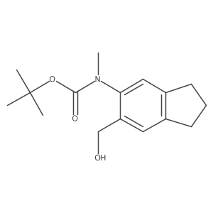tert-butyl N-[6-(hydroxymethyl)-2,3-dihydro-1H-inden-5-yl]-N-methylcarbamate结构式