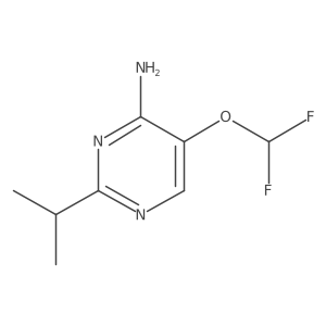 5-(Difluoromethoxy)-2-isopropylpyrimidin-4-amine结构式