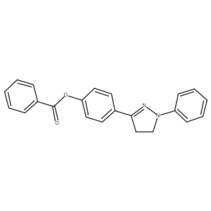 Phenol, 4-(4,5-dihydro-1-phenyl-1H-pyrazol-3-yl)-, 1-benzoate结构式