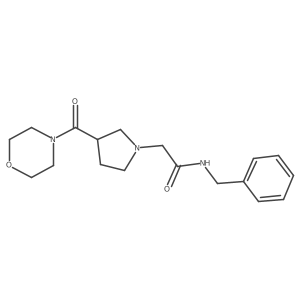 N-benzyl-2-[3-(morpholine-4-carbonyl)pyrrolidin-1-yl]acetamide Structure
