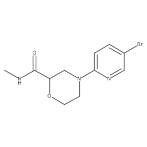 4-(5-bromopyridin-2-yl)-N-methylmorpholine-2-carboxamide结构式