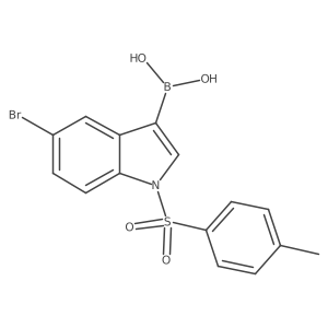 5-bromo-1-tosyl-1H-indol-3-ylboronic acid Structure