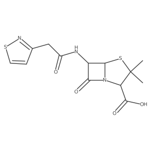 6-(Isothiazol-3'-yl-acetamido)penicillanic acid结构式