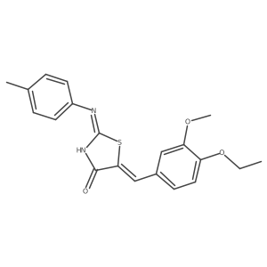 (5Z)-5-(4-ethoxy-3-methoxybenzylidene)-2-[(4-methylphenyl)amino]-1,3-thiazol-4(5H)-one Structure
