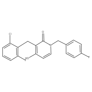 3-(2-chloro-6-fluorobenzyl)-1-(4-fluorobenzyl)-4-hydroxy-2(1H)-pyridinone Structure