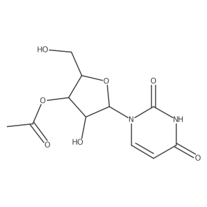 (2R,3S,4R,5R)-5-(2,4-Dioxo-3,4-dihydropyrimidin-1(2H)-yl)-4-hydroxy-2-(hydroxymethyl)tetrahydrofuran-3-yl acetate Structure