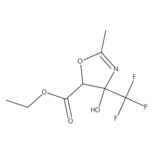 Ethyl 4,5-dihydro-4-hydroxy-2-methyl-4-(trifluoromethyl)-5-oxazolecarboxylate结构式