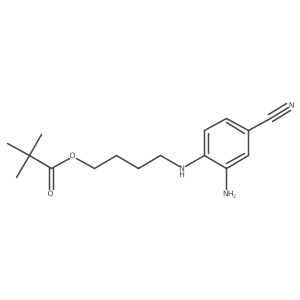 2,2-Dimethyl-propionic acid 4-(2-amino-4-cyano-phenylamino)-butyl ester Structure