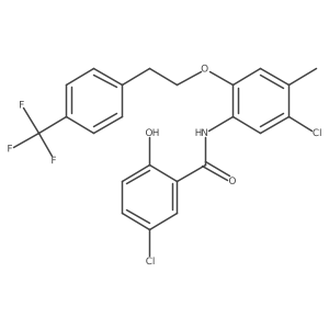 Benzamide,5-chloro-n-[5-chloro-4-methyl-2-[2-[4-(trifluoromethyl)phenyl]ethoxy]phenyl]-2-hydroxy-结构式