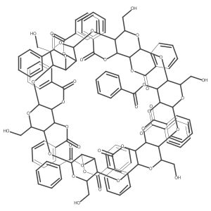 |A-Cyclodextrin, 2A,2B,2C,2D,2E,2F,3A,3B,3C,3D,3E,3F-dodecabenzoate结构式