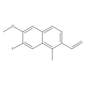 7-Fluoro-6-methoxy-1-methyl-2-naphthalenecarboxaldehyde Structure