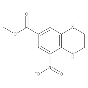 Methyl 8-nitro-1,2,3,4-tetrahydro-6-quinoxalinecarboxylate结构式