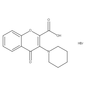 4-Oxo-3-(1-piperidinyl)-4H-1-benzopyran-2-carboxylic acid hydrobromide Structure