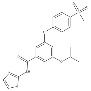 3-Isopropoxy-5-[4-(methylsulfonyl)phenoxy]-N-1,3-thiazol-2-ylbenzamide结构式