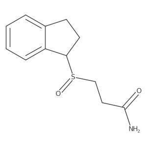 3-((2,3-dihydro-1H-inden-1-yl)sulfinyl)propanamide结构式