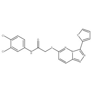 N-(3,4-dichlorophenyl)-2-((3-(thiophen-2-yl)-[1,2,4]triazolo[4,3-b]pyridazin-6-yl)thio)acetamide Structure