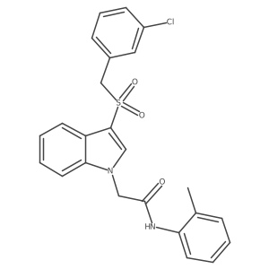 2-(3-((3-chlorobenzyl)sulfonyl)-1H-indol-1-yl)-N-(o-tolyl)acetamide结构式