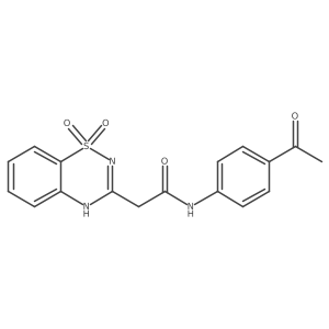 N-(4-acetylphenyl)-2-(1,1-dioxo-2H-1lambda6,2,4-benzothiadiazin-3-yl)acetamide结构式